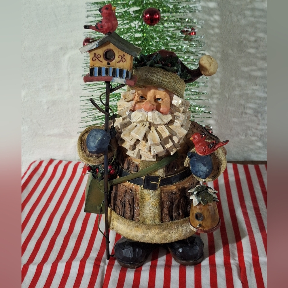 Festive Red and Brown Santa Holiday Decor